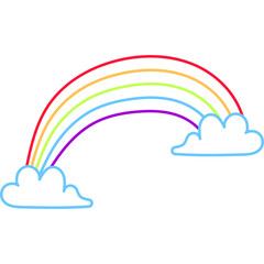 Cute Scribble Rainbow