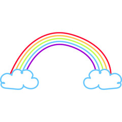Cute Scribble Rainbow