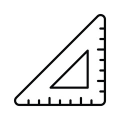 Tool for measurement or calculating length, premium icon of ruler, triangular scale vector