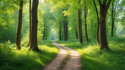 Obraz premium Peaceful Forest Scene