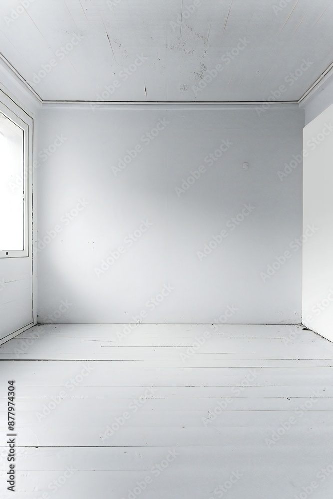 Wall mural plain white simple interior architecture background generative ai