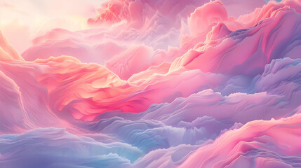 Abstract Background with Pink and Purple Wavy Layers