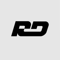 RD Monogram Technology Abstract Minimalist Logo