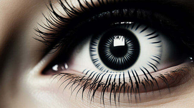 Extreme Close-Up of a Human Eye Showcasing the Intricate and Unique Patterns of the Iris