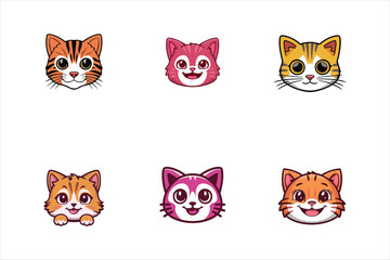 Cat Vector Icon Image Set
