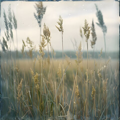 Obraz premium reeds in the morning. Generative AI