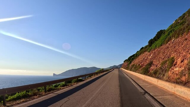 Island trip, European vacation destination, point of view travel scenery 