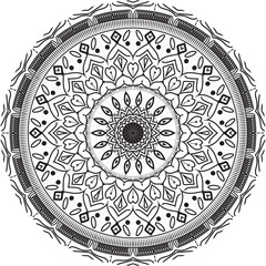 Decorative ornament in ethnic oriental style.