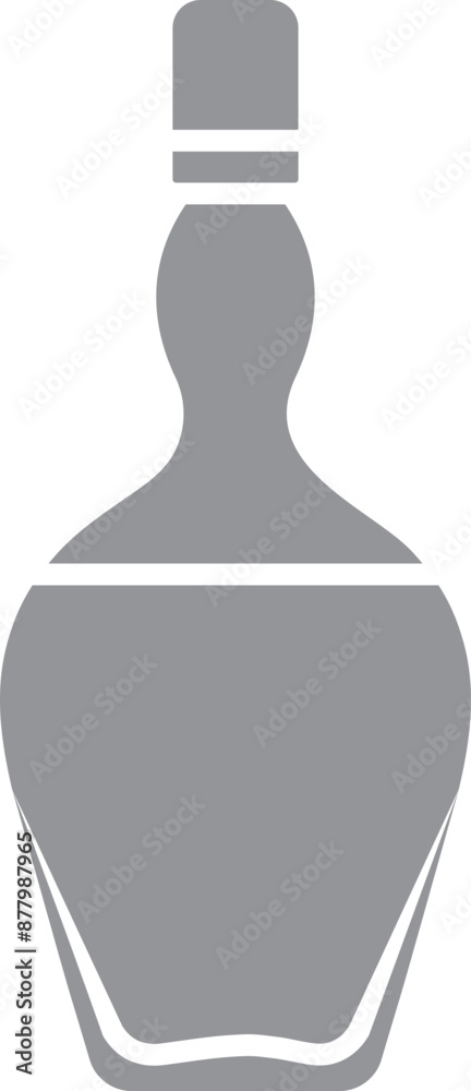 Poster isolated bottle icon in flat style.