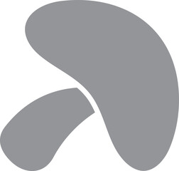 Isolated mushroom icon in grey color.