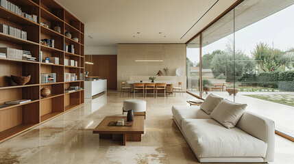 Modern architecture living room interiors