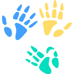 Colorful Handprints Illustration