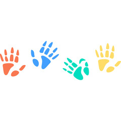 Colorful Handprints Illustration