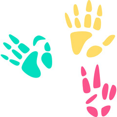 Colorful Handprints Illustration