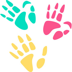 Colorful Handprints Illustration
