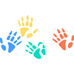 Colorful Handprints Illustration