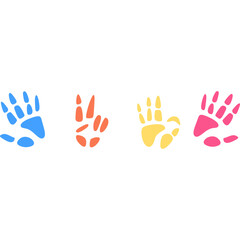 Colorful Handprints Illustration