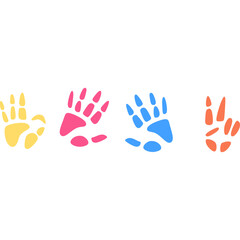 Colorful Handprints Illustration