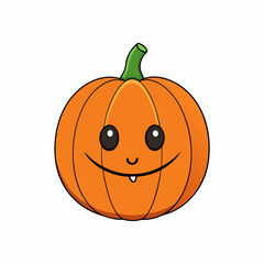 Halloween pumpkin vector illustration, halloween pumpkin cartoon isolated on white, halloween pumpkin with hat, pumpkin vector art