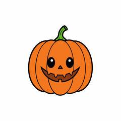 Halloween pumpkin vector illustration, halloween pumpkin cartoon isolated on white, halloween pumpkin with hat, pumpkin vector art