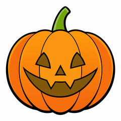 Halloween pumpkin vector illustration, halloween pumpkin cartoon isolated on white, halloween pumpkin with hat, pumpkin vector art