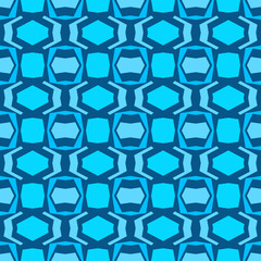 Beautiful of Colorful Blue Shape, Repeated, Abstract, Illustrator Pattern Wallpaper. Image for Printing on Paper, Wallpaper or Background, Covers, Fabrics