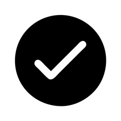 check mark in the circle