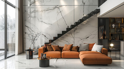Modern architecture living room interiors