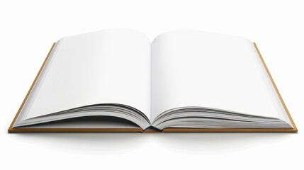 Fototapeta premium Realistic blank book cover and open book mockup on a light background, vector illustration.