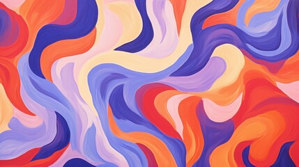 Dynamic abstract painting colorful swirls, vibrant hues.