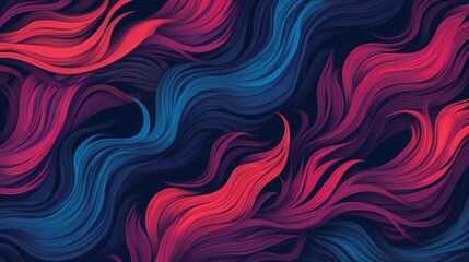 Obraz premium Mesmerizing abstract digital art with vibrant swirling patterns in red, blue, and purple hues.
