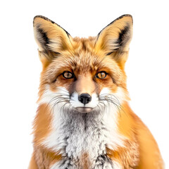 Fototapeta premium Wild fox on transparent background. Generative ai design.