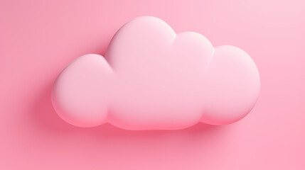 Cute speech bubble design on a soft pink pastel background for a charming and playful aesthetic.