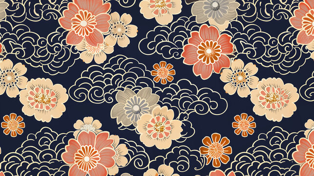 日本の伝統的な和柄の背景