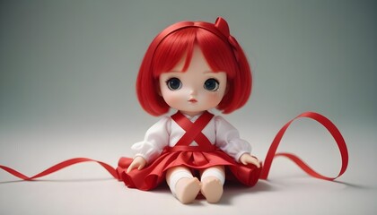 Red Ribbon 3D Doll