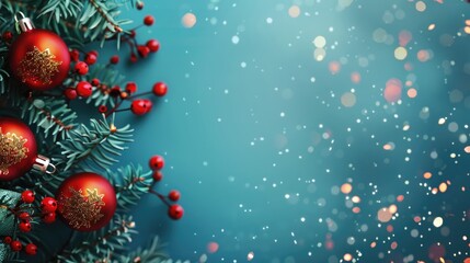 Holiday themed background with space for text