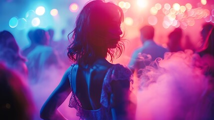 Silhouette of a Woman in a Club