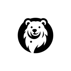 A bold grizzly bear head enclosed in a circle, symbolizing strength and unity. Perfect for brands in outdoor sports, wildlife conservation, or adventure apparel seeking a strong and distinctive logo.