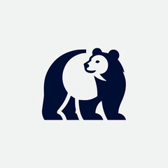 A powerful bear icon in vector illustration, capturing strength and wilderness. Ideal for brands in outdoor sports, wildlife conservation, or adventure gear seeking a distinctive and memorable logo.