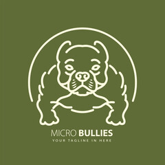Micro bullies vector logo minimalist elegant simple illustration