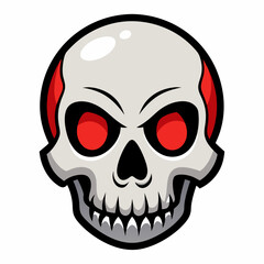 skull vector illustration, halloween skull house isolated on white, skull and crossbones, skull vector art