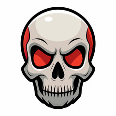 skull vector illustration, halloween skull house isolated on white, skull and crossbones, skull vector art