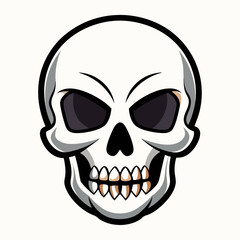 skull vector illustration, halloween skull house isolated on white, skull and crossbones, skull vector art