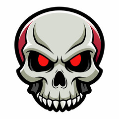 skull vector illustration, halloween skull house isolated on white, skull and crossbones, skull vector art