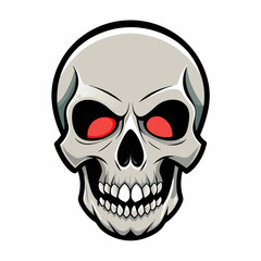 skull vector illustration, halloween skull house isolated on white, skull and crossbones, skull vector art