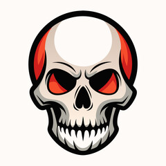 skull vector illustration, halloween skull house isolated on white, skull and crossbones, skull vector art