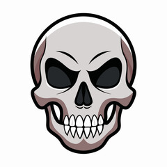 skull vector illustration, halloween skull house isolated on white, skull and crossbones, skull vector art