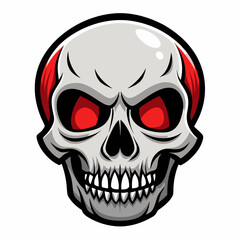 skull vector illustration, halloween skull house isolated on white, skull and crossbones, skull vector art