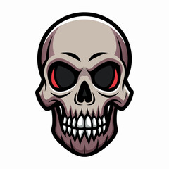 skull vector illustration, halloween skull house isolated on white, skull and crossbones, skull vector art