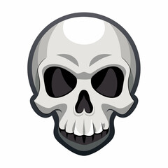 skull vector illustration, halloween skull house isolated on white, skull and crossbones, skull vector art